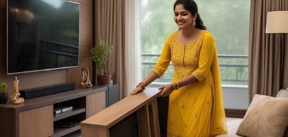 realistic image newly marred indian house wife 1