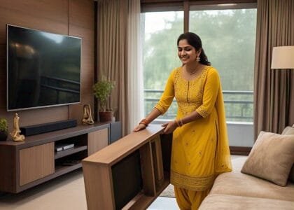 realistic image newly marred indian house wife 1